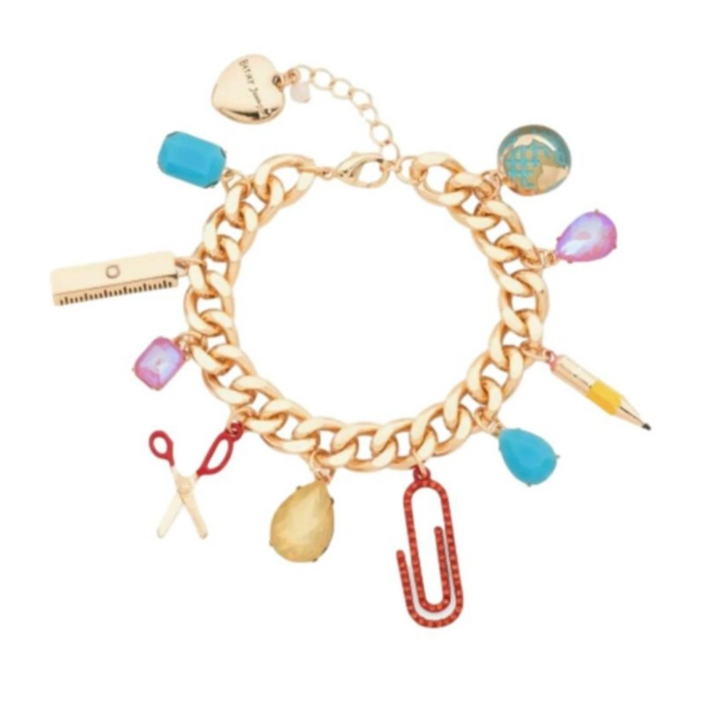 Betsey Johnson Women's Back to School Charm Bracelet